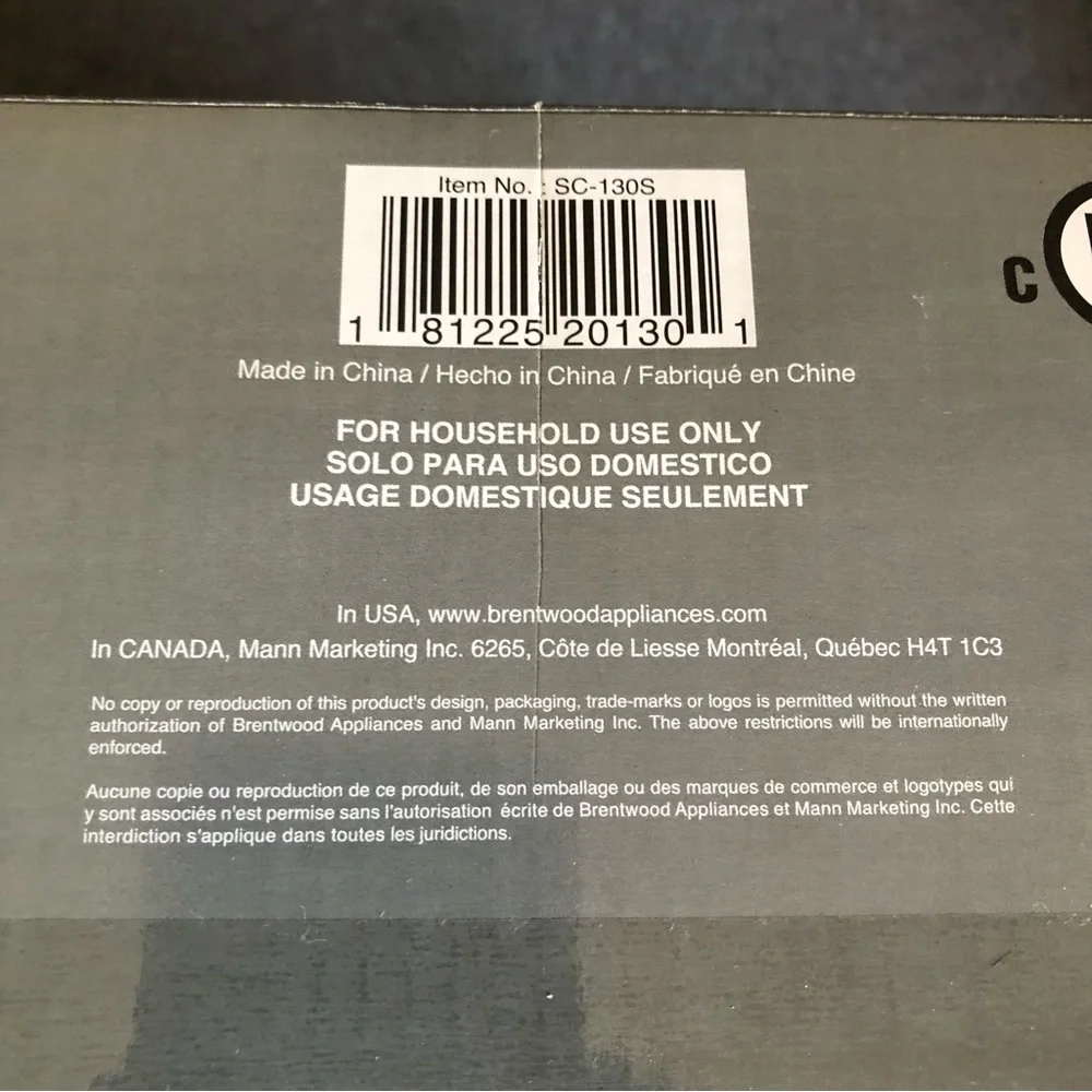 Brentwood Stainless Steel 3 Quart Round Slow Cooker nwt